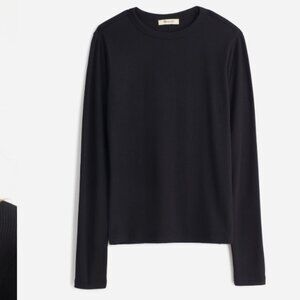 Madewell Rib Long-Sleeve Cropped Tee